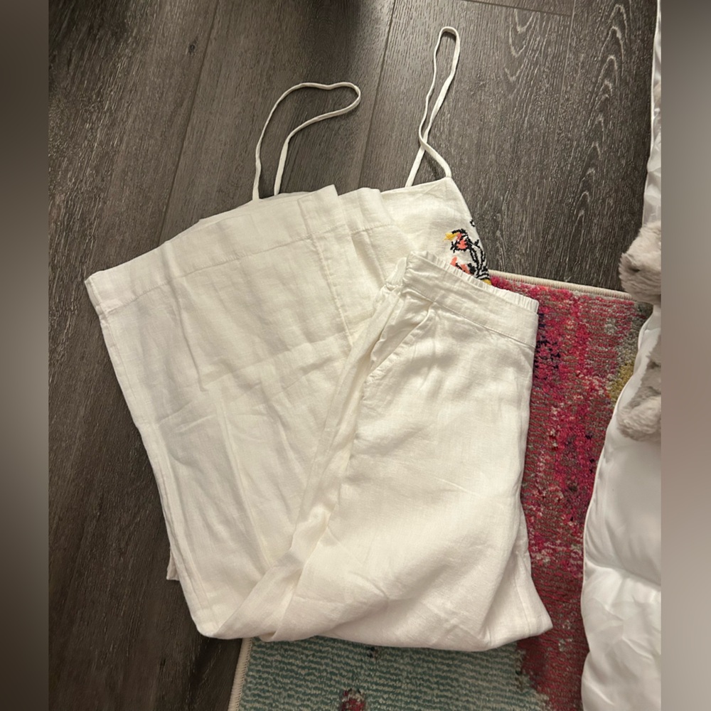 Free People Sight Seer Linen Ivory Embroidered Set - Picture 7 of 7